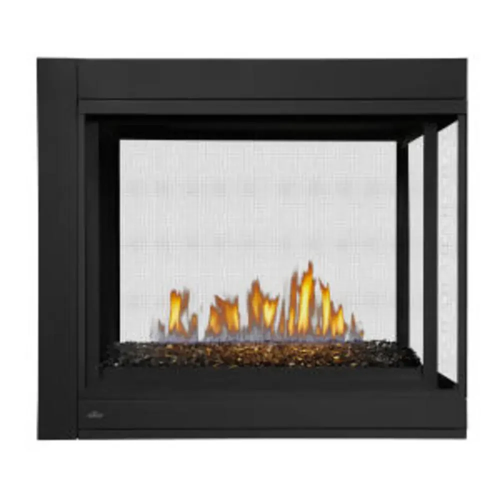 Napoleon BHD4 Ascent Multi-View Direct Vent Peninsula Gas Fireplace with Glass Burner