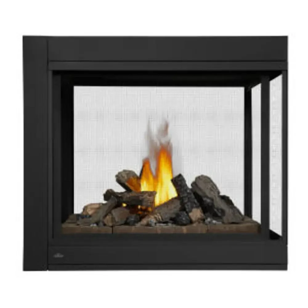 Napoleon BHD4 Ascent Multi-View Direct Vent Peninsula Gas Fireplace with Gas Logs