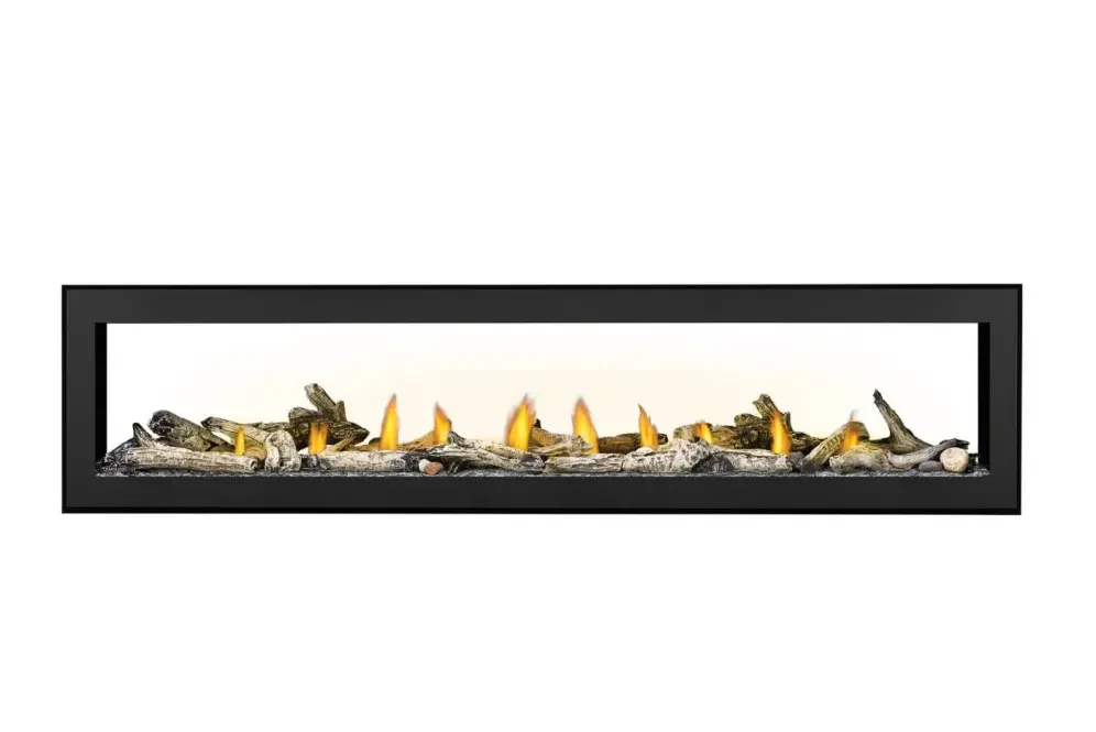 Napoleon 74 Inch See-Through Vector Direct-Vent Linear Gas Fireplace - Electronic Ignition