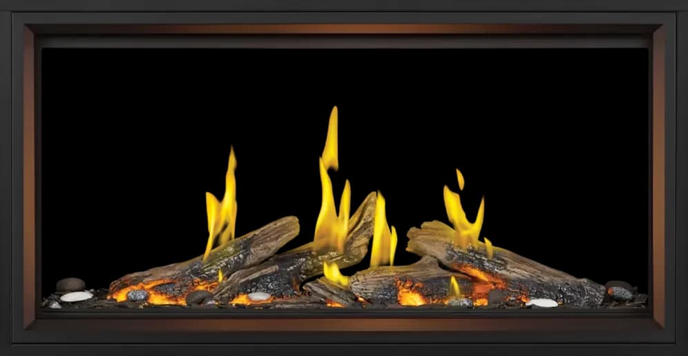 Napoleon 50 Inch See Through Tall Linear Vector Direct Vent Electronic Ignition Gas Fireplace