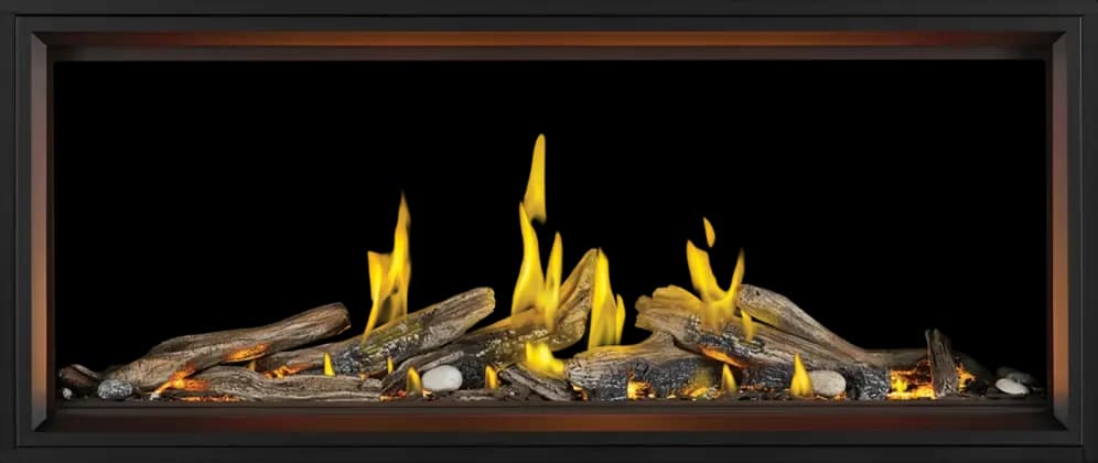 Napoleon 62 Inch See Through Tall Linear Vector Direct Vent Electronic Ignition Gas Fireplace