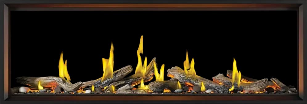 Napoleon 74 Inch See Through Tall Linear Vector Direct Vent Electronic Ignition Gas Fireplace