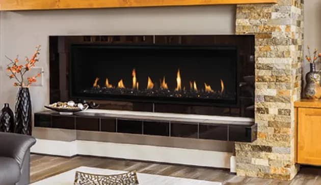 Superior 72 Inch DRL4000 Linear Direct Vent Gas Fireplace - IPI Ignition