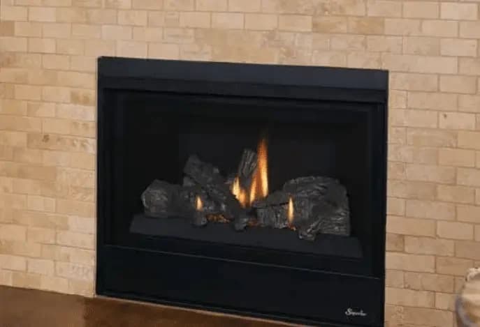 Superior DRT2033 Merit Series 33 Inch Top Vent Fireplace with Aged Oak Logs - Electronic Ignition