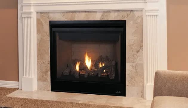 Superior DRT3035 35 Inch Top/Rear Vent Fireplace with Aged Oak Logs - Millivolt