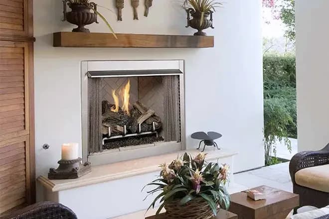 Superior 42 Inch VRE3200 Outdoor Vent Free Outdoor Fireplace Firebox