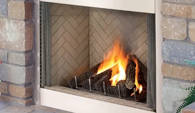 Superior VRE4300 Custom Series 36 Inch Outdoor Vent-Free Natural Gas Fireplace Firebox