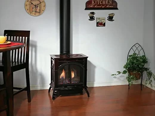 Empire 22 Inch Cast Iron Direct Vent Gas Heating Stove - Intermittent Pilot