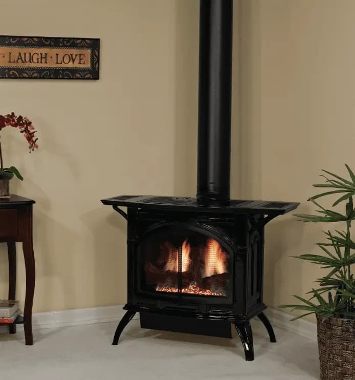 Empire 28 Inch Cast Iron Direct Vent Gas Heating Stove - Millivolt Controls