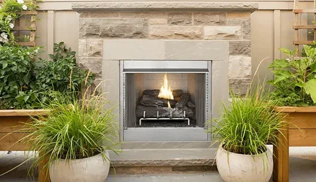 Superior 42 Inch VRE4200 Outdoor Vent Free Fireplace Firebox