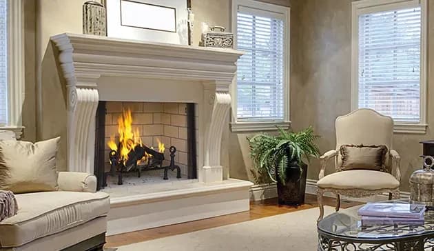 Superior 36 Inch WRT6000 Wood Burning Mosaic Masonry Fireplace Firebox