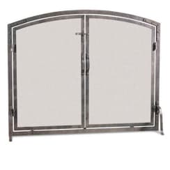 Pilgrim Old World Forged Iron Arched Fireplace Screen with Doors