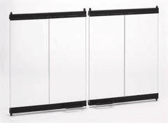 Superior Superior/IHP BDB 42 Inch Bi-Fold Tempered Glass Fireplace Doors - Black