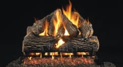 Real Fyre Real Fyre 18 Inch Charred Oak Vented Natural Gas Logs Set - Match Light