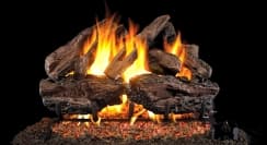 Real Fyre 24 Inch Charred Red Oak Outdoor Natural Gas Logs Set - Match Light