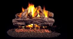 Real Fyre Real Fyre G45 24 Inch Red Oak Vented Natural Gas Log Set - On/Off Automatic Pilot Kit